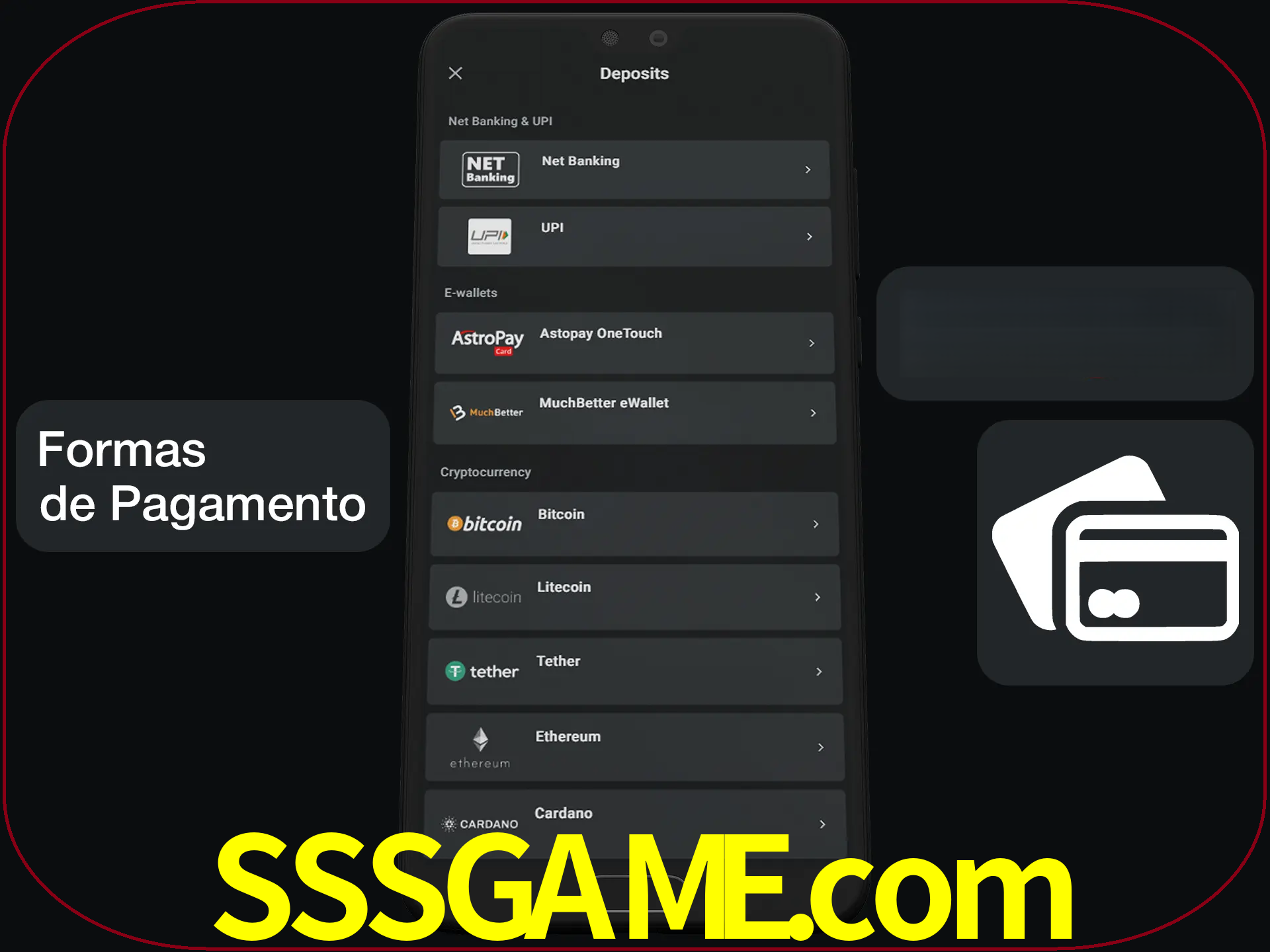 Escolha a forma de pagamento de sua preferência.