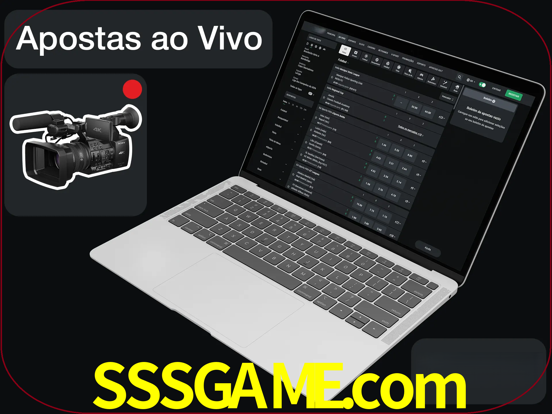 Aposte em formato ao vivo em nosso site.